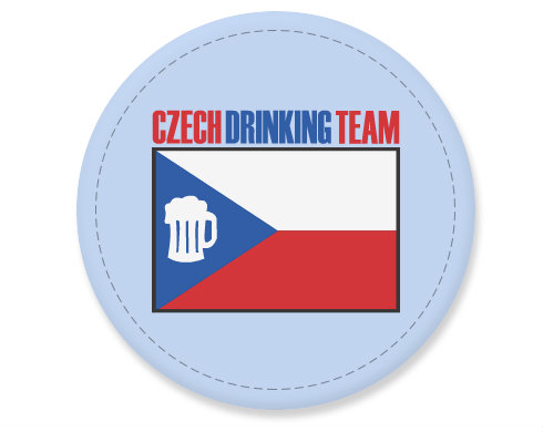 Placka magnet Czech drinking team