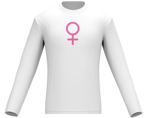 Pánské tričko dlouhý rukáv Žena pohlaví symbol
