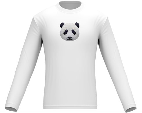 Pánské tričko dlouhý rukáv Panda