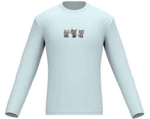 Pánské tričko dlouhý rukáv Kočičky