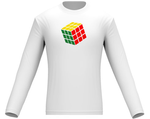 Pánské tričko dlouhý rukáv Rubikova kostka