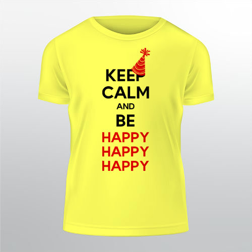 Pánské tričko Classic Keep calm and be happy