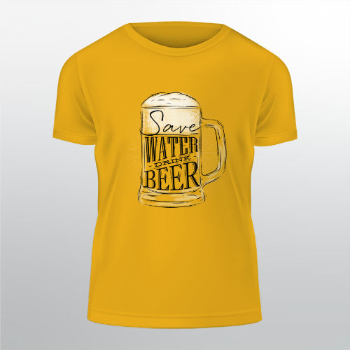 Pánské tričko Classic Save water drink beer