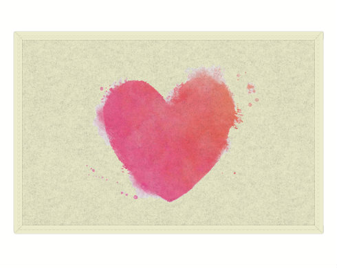 Rohožka watercolor heart