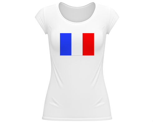 Dámské tričko velký výstřih Francie