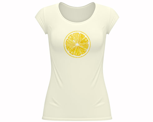 Dámské tričko velký výstřih Citron