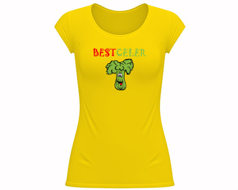 Dámské tričko velký výstřih Best celer