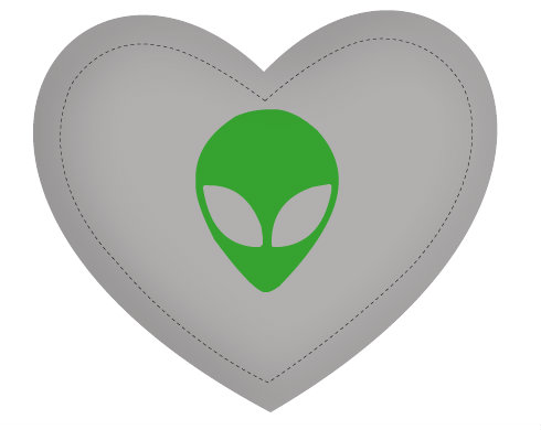Polštář Srdce Alien