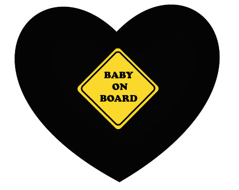 Polštář Srdce Baby on board
