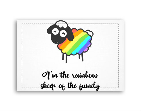 Fotoobraz 60x40 cm malý Rainbow sheep