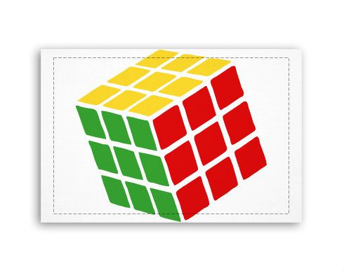 Fotoobraz 60x40 cm malý Rubikova kostka