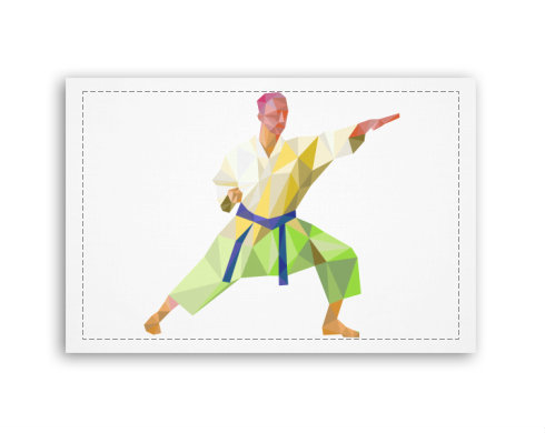 Fotoobraz 90x60 cm střední Karate