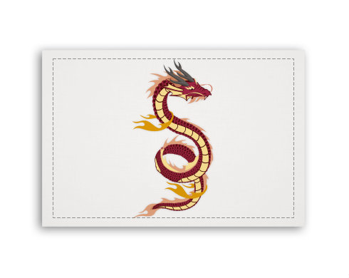Fotoobraz 90x60 cm střední Čínský drak