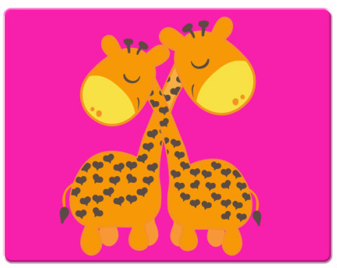Podložka pod myš Zamilované žirafy
