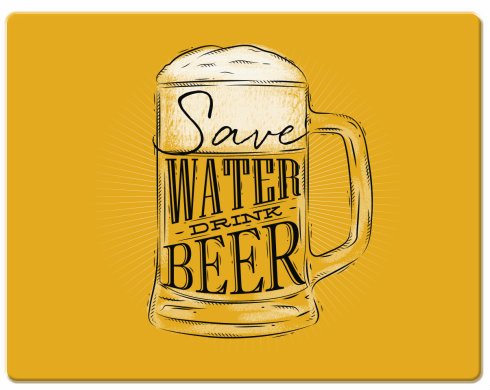 Podložka pod myš Save water drink beer