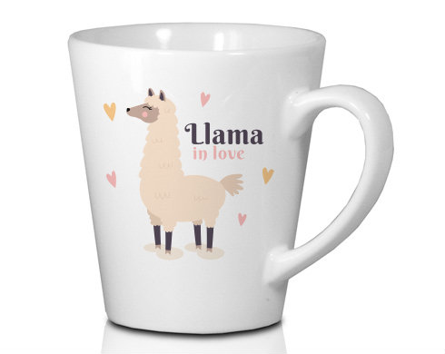 Hrnek Latte 325ml Llama in love