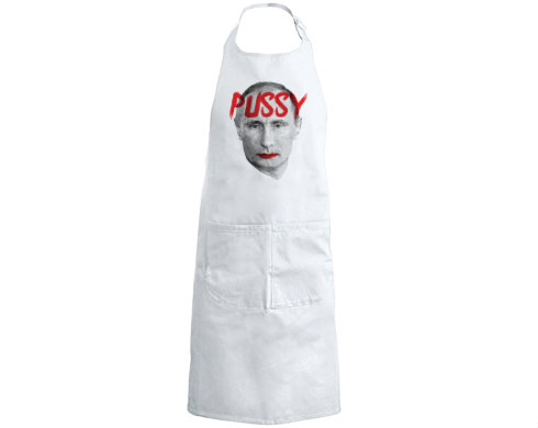 Pussy Putin Kuchyňská zástěra - Černá