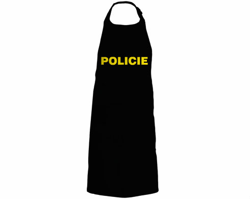 Policie Kuchyňská zástěra - Černá