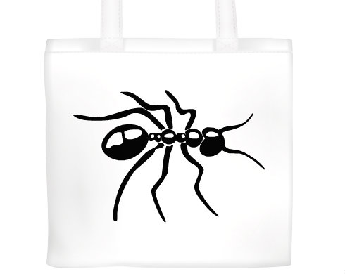 mravenec Plátěná nákupní taška - Bílá