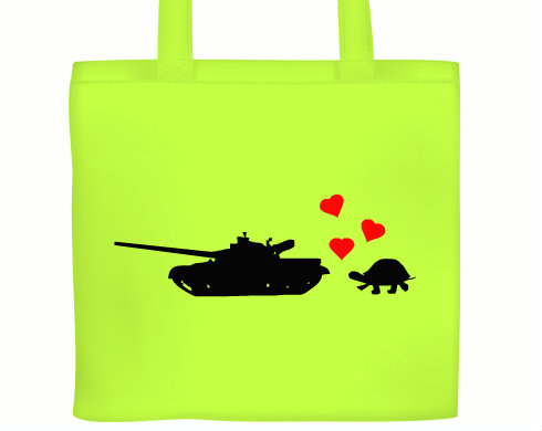 Love tank Plátěná nákupní taška - Bílá