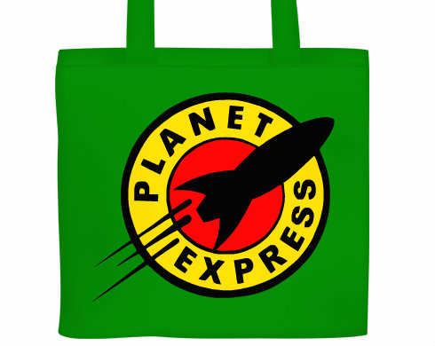 Planet expres Plátěná nákupní taška - Bílá