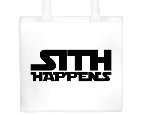 Sith happens Plátěná nákupní taška - Bílá