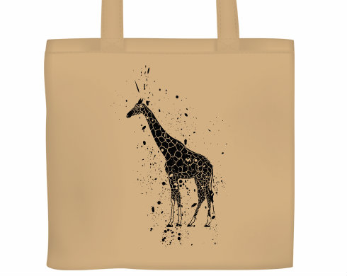 Žirafa Plátěná nákupní taška - Bílá
