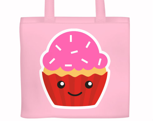 Kawaii cupcake Plátěná nákupní taška - Bílá
