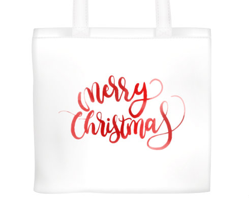 Merry Christmas Plátěná nákupní taška - Bílá