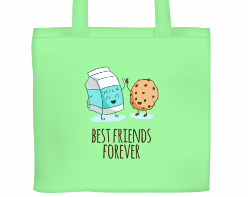 Best friends forever Plátěná nákupní taška - Bílá