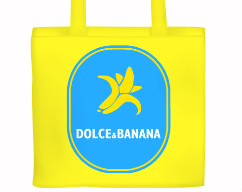 Dolce & Banana Plátěná nákupní taška - Bílá