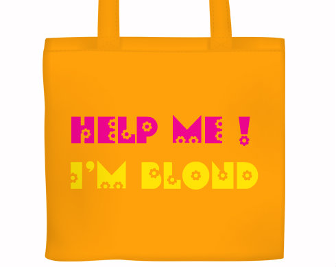 Help me! I`m Blond Plátěná nákupní taška - Bílá