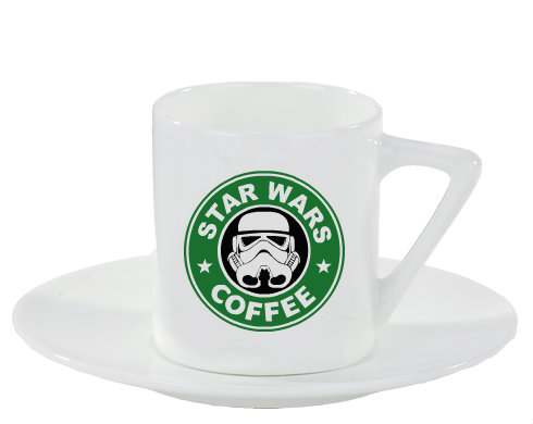 Starwars coffee Espresso hrnek s podšálkem 100ml - Bílá