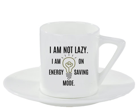 Energy saving mode Espresso hrnek s podšálkem 100ml - Bílá