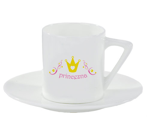 Princezna Espresso hrnek s podšálkem 100ml - Bílá
