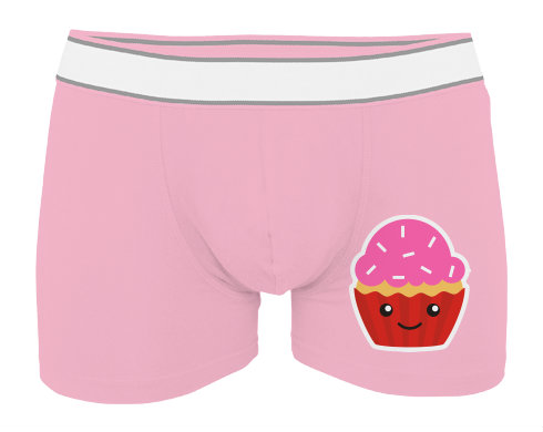 Kawaii cupcake Pánské boxerky Contrast - Bílá