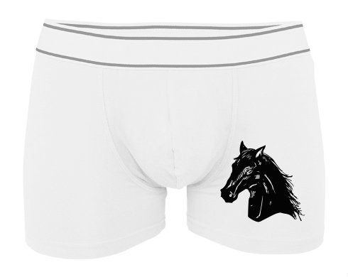 Kůň  Pánské boxerky Contrast - Bílá