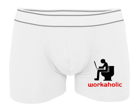 Workoholic Pánské boxerky Contrast - Bílá