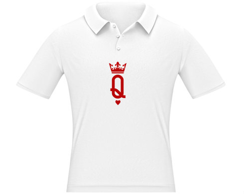 Q as queen Pánská polokošile - Bílá
