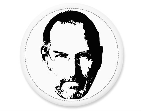 Steve Jobs Placka - Bílá