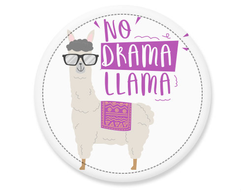 No drama llama Placka - Bílá