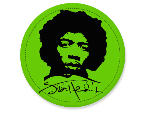 Jimi Hendrix Placka - Bílá