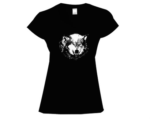 Wolf Dámské tričko V-výstřih - Bílá