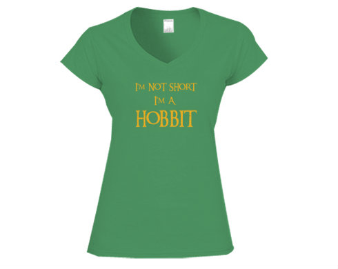 I′m Hobbit Dámské tričko V-výstřih - Bílá