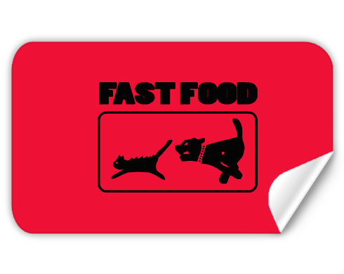 Fast food Samolepky obdelník - Bílá