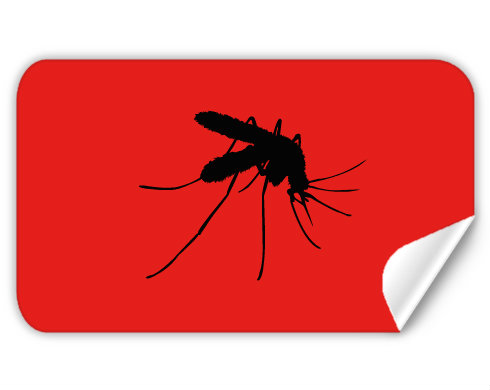 Komár Samolepky obdelník - Bílá
