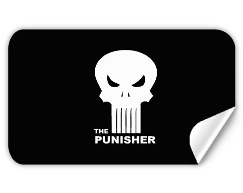 The Punisher Samolepky obdelník - Bílá