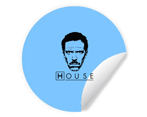 House Samolepky kruh - Bílá