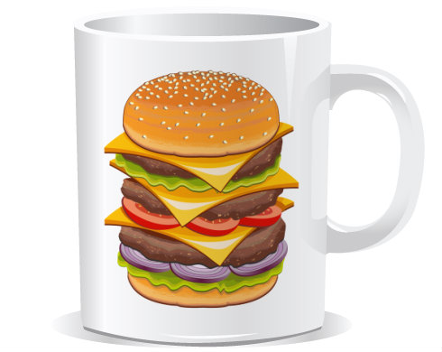 Hamburger Hrnek Premium - Bílá