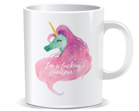I′m a fucking unicorn Hrnek Premium - Bílá